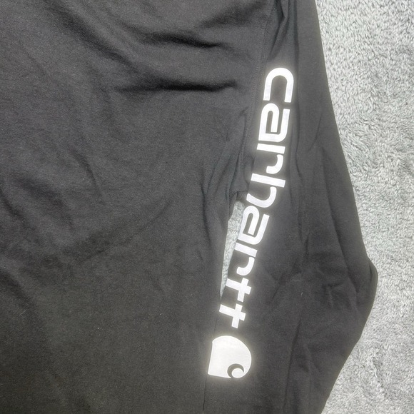 Carhartt Shirt Men's XL Black Loose Fit Long Sleeve Spell Out Workwear K231 - Picture 3 of 8